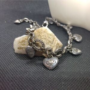 Brighton silver breast‎ cancer awareness survivor bracelet charm bracelet